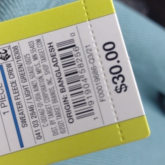 NWT all in motion men's sweater fleece Crew light green - Picture 3 of 7